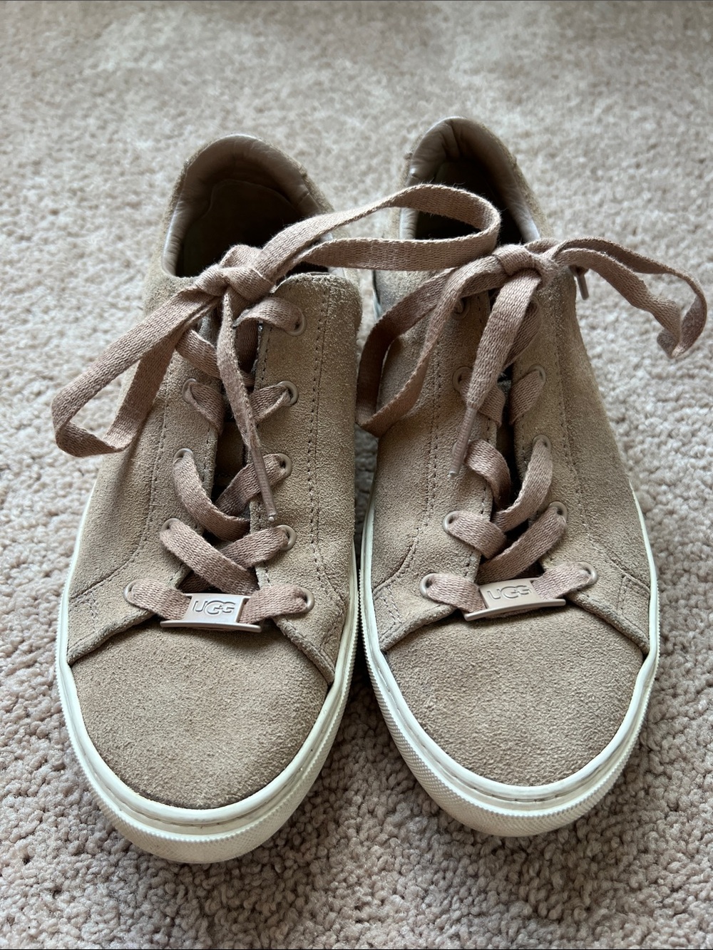 UGG Women’s Taupe Suede Low-Top Sneakers - Picture 2 of 8